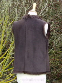 Back of the Brown Vest Style Gilet